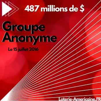 Gagnants en groupe anonymes Powerball - 487 millions de dollars