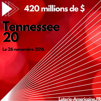 Tennessee 20 - gagnants en groupe Powerball